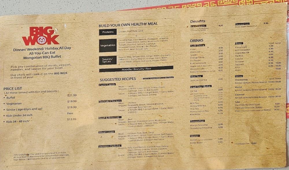 BIG WOK Mongolian Bar-B-Q